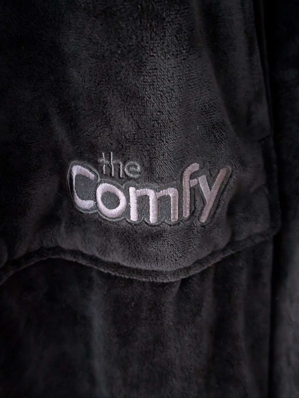The Comfy Plush Oversized Hooded Poncho Robe - Black
